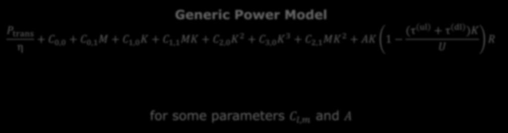 Detailed Power Consumption Model: Summary Many Things