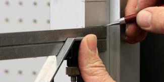 For height alignment, close the door until the latch makes contact with