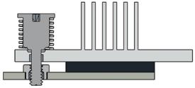 The clamp load created is determined by the spring rate and the amount of deflection that is designed into the joint of the hardware.
