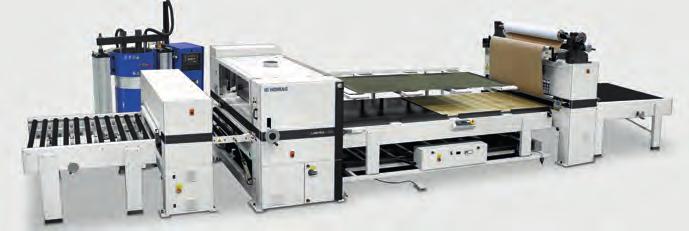 g. cleaning modules, tilt tables, automatic lay-up stations, foil cutting devices etc. Degree of automation: e.g. roller conveyors at the infeed and