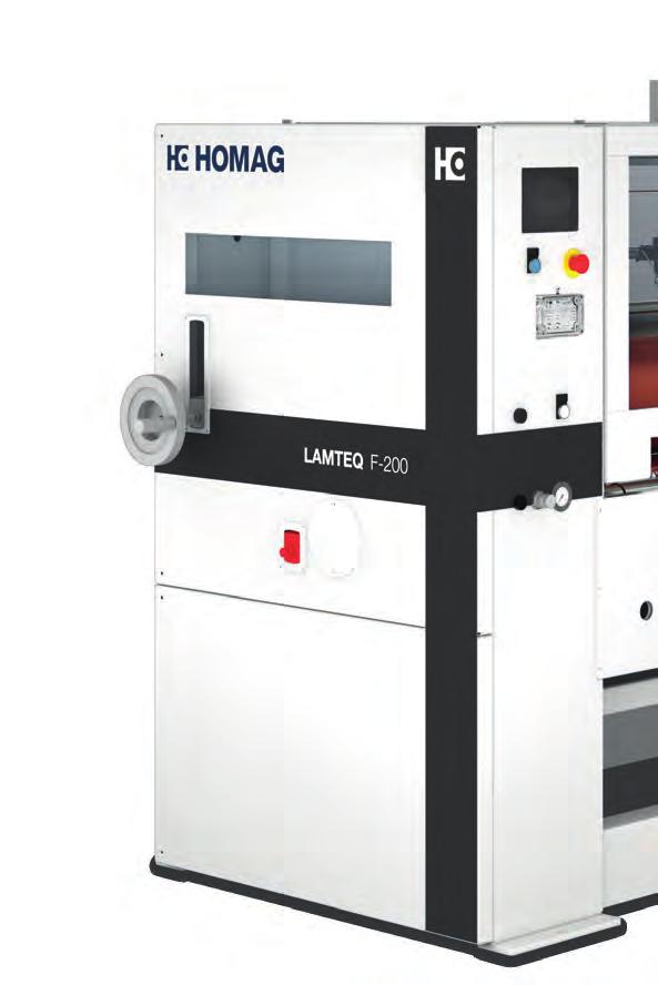 14 HOMAG LAMTEQ Pioneering lamination 1 7 165 Temperature up to degrees 6 Feed 5 25 meters per minute Workpiece widths up to 1700 millimeters in the standard version 5 Pioneering lamination.