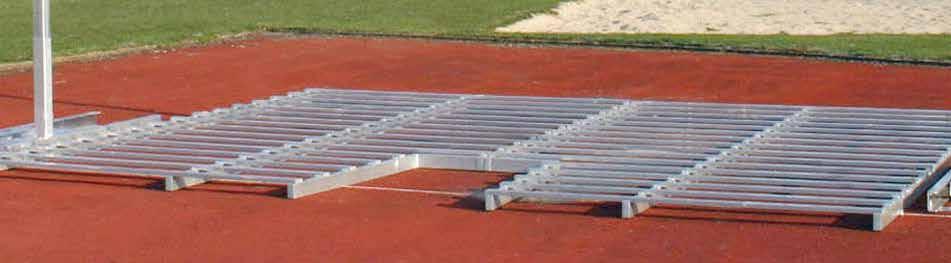 slatted frame for pole vault meet IAAF All Aluminium, big sized rectangle tubes with welded rectangle profiles 80 x 20 mm.