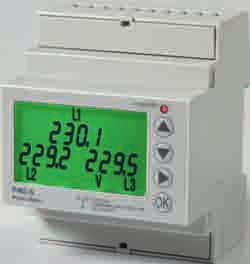 ADP3-0C Digital display symbols for all three phases: I - U-PF -Hz -P- Q-S, active energy export/import by IR side set up communication Power-meters three-phase Direct connection 0 A
