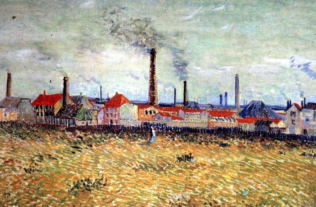 Vincent Van Gogh The Huth Factories at Clichy 1887 Oil 21 ¼ x 28 ¾ Van