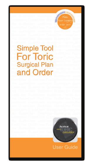 Acriva UD Easy Toric Calculator Simple Tool For Toric Surgical Plan The Acriva UD Easy Toric