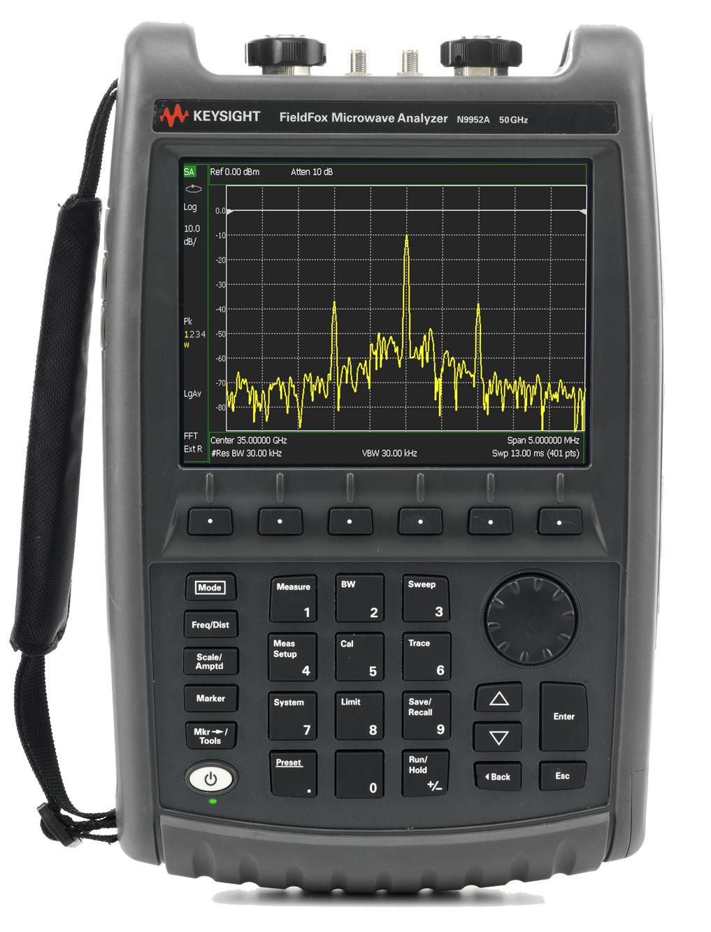 Compared to the 8565E and 8565EC, 50 GHz FieldFox spectrum analyzer offers: Equal or better