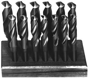 25 s come complete with a wood block holder (MH-303SA & MH-303A come with metal index) SILVER & DEMING DRILL SETS 1/2 Reduced Shank Manufactured from premium high-speed steel 118 point Ideal for