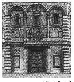 Figure 5: The East façade with Gates of Paradise These gates were created and designed by Lorenzo