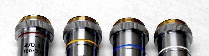 Stereo Microscope Objective Lenses Objectives for compound microscope Objectives Mounted Objective on Stereo Microscope The objective lenses are the most important components of microscopes and thus