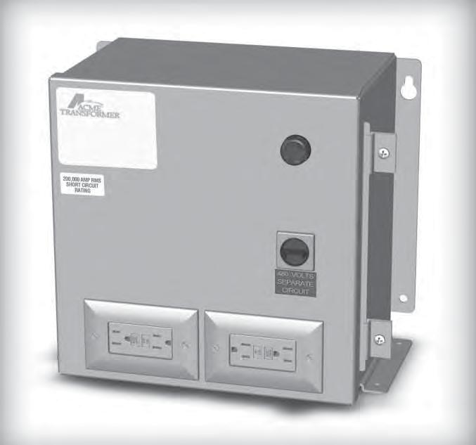 12 SECTION 12 TDGPX Series TRANSFORMER DISCONNECTS FEATURES & BENEFITS NEMA 5 flanged enclosure 1 kva & greater NEMA 12 less than 1 kva Receptacle 1 kva & greater Lockable 30 Amp fuseable disconnect