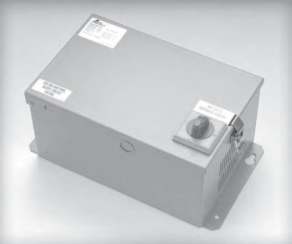 12 TDLTX Series TRANSFORMER DISCONNECTS FEATURES & BENEFITS NEMA 1 enclosure Lockable 30 Amp fuseable disconnect switch UL listed Industrial Control Transformer Provided with Class CC fusing on