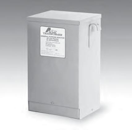 4 ENCAPSULATED AC LINE REACTORS Encapsulated AC Line Reactors Acme s Encapsulated AC Line Reactors are designed to protect DC motor drives and AC variable frequency drives or motors with one