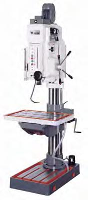 DIRECT DRIVE ROUND COLUMN DRILL PRESSES DRILLING DIRECT DRIVE ROUND COLUMN WITH ELECTRO-MAGNETIC CLUTCH DRILL PRESSES Push button control panel Power feed gear box fitted with an electro-magnetic