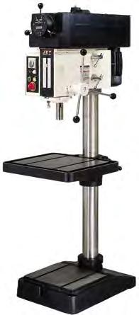 DRILLING 20" VARIABLE SPEED DRILL PRESSES 20" VARIABLE SPEED DRILL PRESSES UL Listed motor Variable spindle speeds Spindle speeds are easily changed by means of a front-mounted dial Conveniently