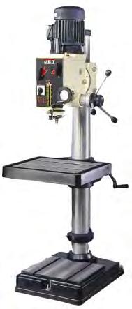 DRILLING 20" GEARED HEAD DRILL PRESSES 20" GEARED HEAD DRILL PRESSES Heavy duty design allows a variety of precision drilling applications Easy to read internal depth gauge (GHD-20) Three power down