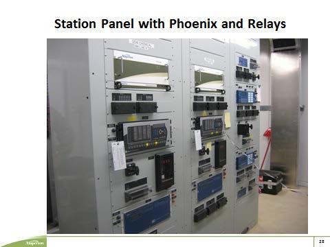 gateway, a GE L90 relay and a SEL 311L relay inside a station control building.