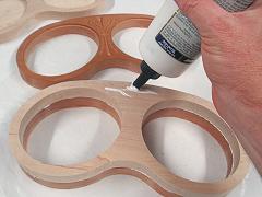 Sanding is expedited with the use of a bench top spindle
