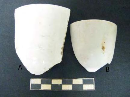 Figure 6c: Whiteware Cup Fragments. A.