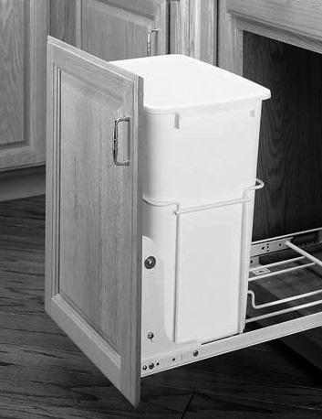 Includes door mount kit. 50 qt. container. RV18-1 White painted steel.