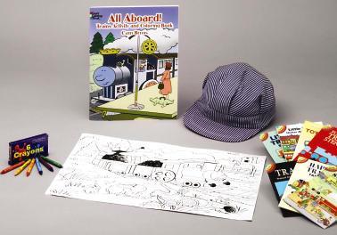 Fun for Kids ll board! Trains ctivity Fun Kit Ride the rails with hours of locomotive fun!