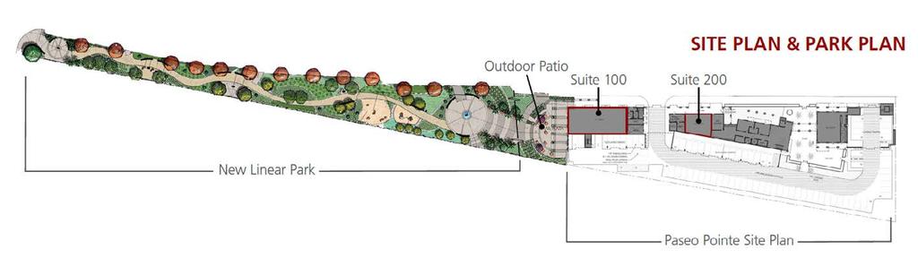 SITE PLAN & PARK PLAN AVAILABILITY Suite Size Lease Rate Comments 100 (End-Cap) 3,939 SF - DIvisible $.00/SF NNN 00 1,900 SF $1.85/SF NNN End cap suite with outdoor patio area.
