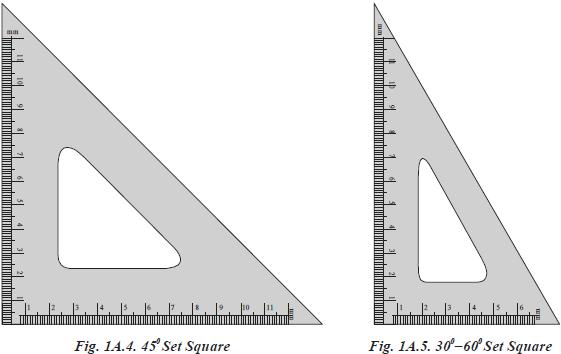 d) Protractor: Protractors are used to mark or measure angles between 0 and 180.