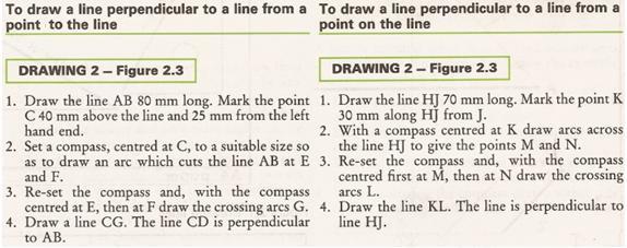 DRAWING PERPENDICULAR LINES Two
