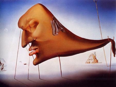 Sleep by Dali 1937 Both piece are alike in that they both have a false reality to them.