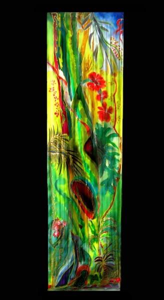 Title: Rainforest - Silk Painting.