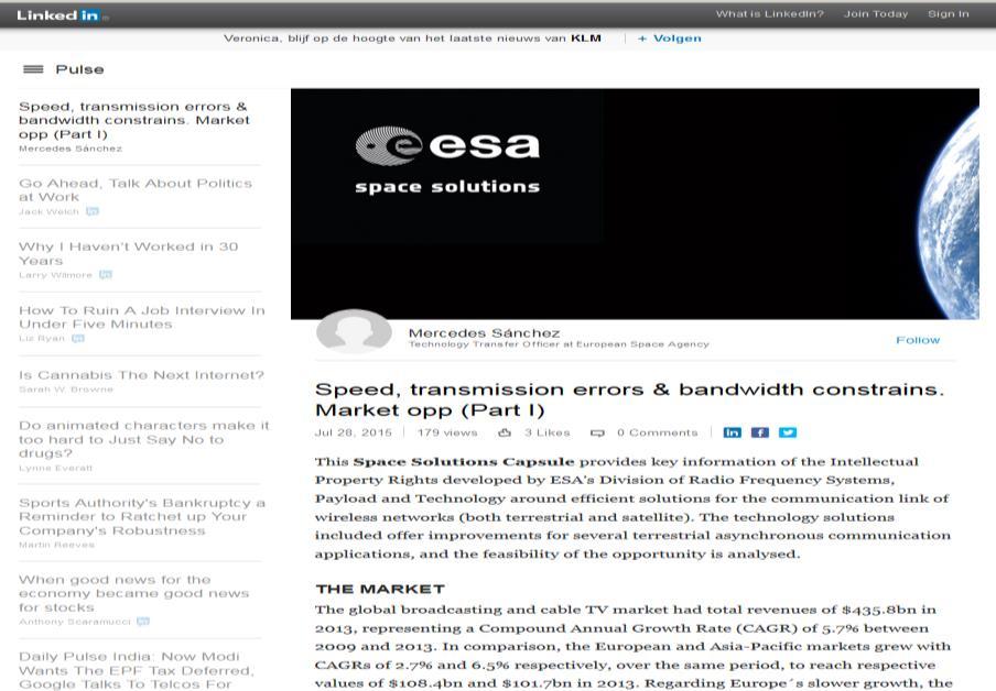 LinkedIn: ESA Space