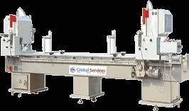 Two head cutting machine Equipped with cutting angle fine adjustment device.