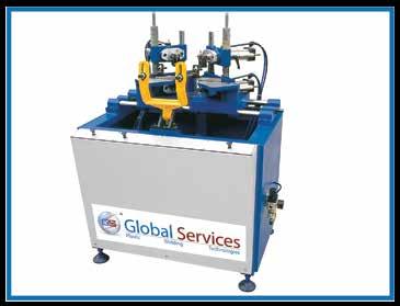 End Milling Machine LXDW-200 Pneumatic feeding. Changeable cutters for various profiles processing.