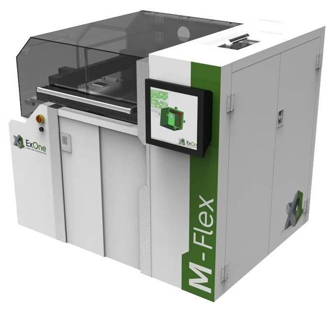M-Flex TM Broadens Opportunities Unique advanced metal 3D printing machine with tremendous throughput capabilities Only machine using jet binding process to print metal production parts Larger print