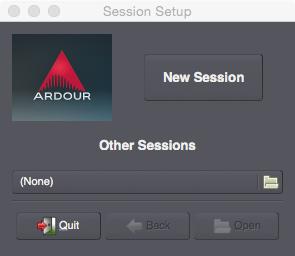 from the drop down menu, otherwise click "New Session" and you should get the following screen: New session screen First give your