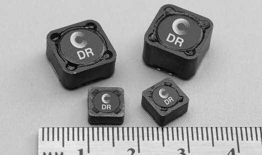 DR Series High Power Density, High Efficiency, Shielded Inductors Description 5 C maximum total operating temperature Four sizes of shielded drum core inductors Inductance range from.