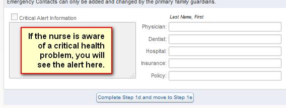 BE SURE TO COMPLETE THIS STEP FAMILY INFORMATION SCREEN: BE SURE YOU HAVE