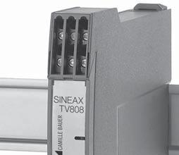 SINEAX TV 808, channels For electrically insulating, amplifying and converting DC signals Application The purpose of the isolating amplifi er SINEAX TV 808 (Fig.