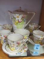 offee pot, sugar bowl, milk jug and 4 cups and saucers sold with an