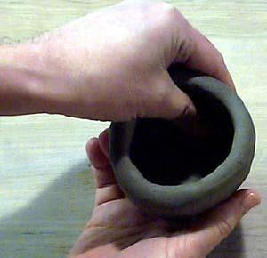 out. Coiling: Method of forming pottery or sculpture from