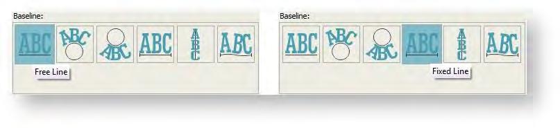 Lettering layouts LETTERING LAYOUTS The lettering baseline determines its shape.