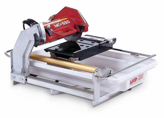 TILE MK-660 3/4 Hp, 7" Wet Cutting Tile Saw The MK-660 s innovative direct drive motor technology is whisper quiet and powerful enough to deliver fast cutting on any type of tile up to 14" in length.