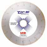 TX DIAMOND BLADES SERIES The TX Blade Series have a 1" arbor that differentiates them from typical wet cutting tile blades available in the market.