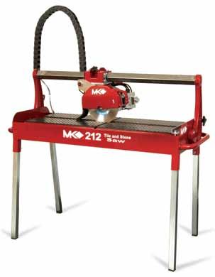 POLICIES TROUBLESHOOTING METAL FLOOR PREP CORING CONCRETE MASONRY LAPIDARY STONE TILE MADE IN USA Scan for Video MK-212-4 Tile & Stone Saw The MK-212 Professional Tile and Stone Saws are built rugged