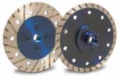 These blades are laser welded for dry cutting. 4" (102 mm).080 7/8"-5/8" 158821 5" (127 mm).080 7/8"-5/8" 158822 7" (178 mm).