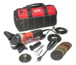 POLICIES TROUBLESHOOTING METAL FLOOR PREP CORING CONCRETE MASONRY LAPIDARY STONE TILE MK-1503 Variable Speed Hand Tool The MK-1503 wet polisher is ideal for handheld wet grinding and polishing of