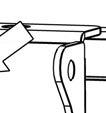Using a marking pen, mark two diagonal holes on the Spade bracket.