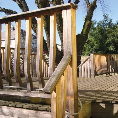 Deck surface and trim material of redwood, cedar, or other wood with a natural resistance to decay does not require pressure treatment. The level of treatment depends on the use as follows: a.