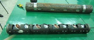 3. 3 Pictures of material objects, test and analysis According to the above structure, we processed test perforating gun