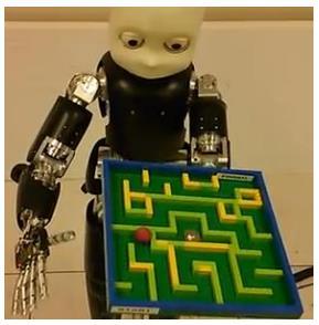 CHAPTER 5. EXPERIMENTAL RESULTS 5.1 Open Loop Test The very first step was to determine the feasibility of the problem. The icub robot was programmed to solve a particular maze in open loop.