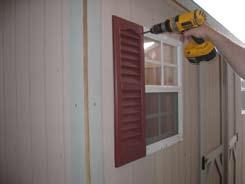 97 98 Install shutters Install the door latch